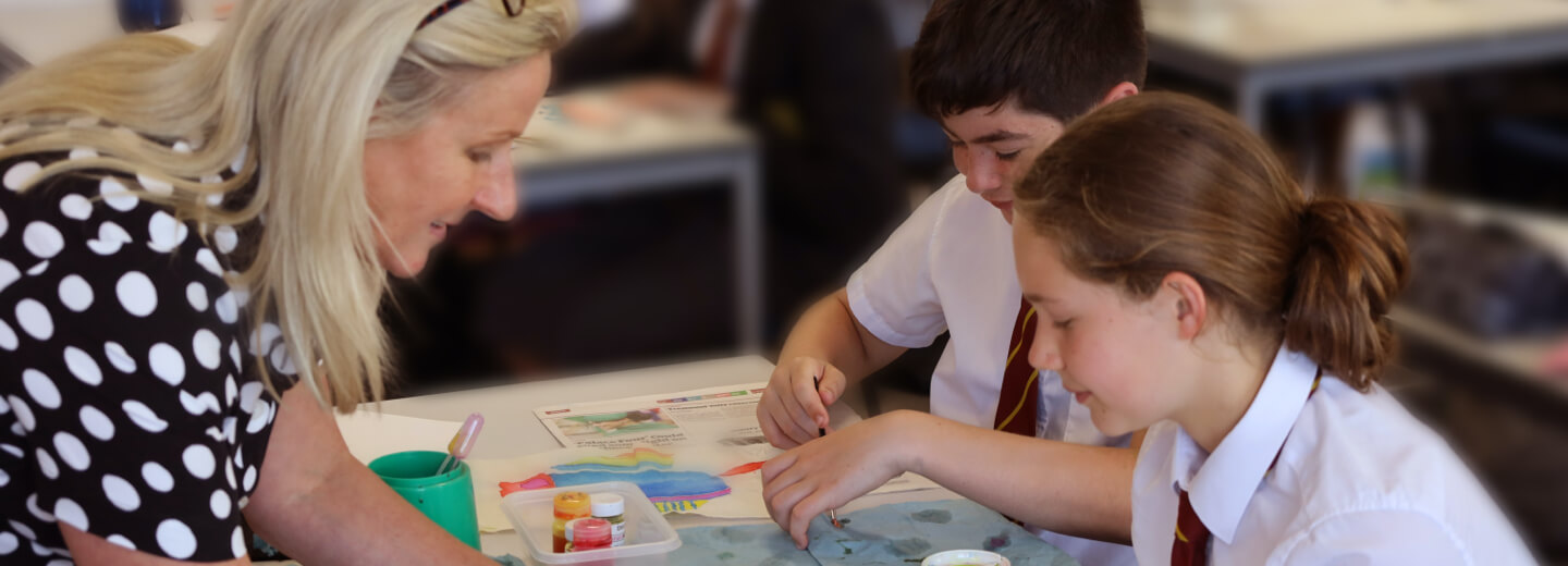 Kings teacher with students